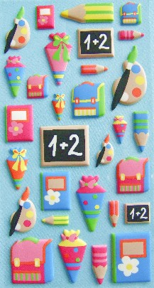 Softy Stickers bunt, Schule ( I )